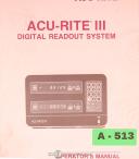 Acu-Rite-Acut-Rite Mini Scale Turnmate Millmate, Encoders Installation and Operations manual 1990-Millmate-Turnmate-03